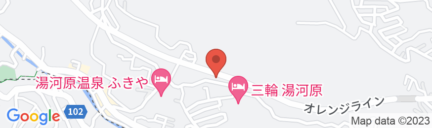 湯河原温泉 ふる里の風 旅館 栞の地図