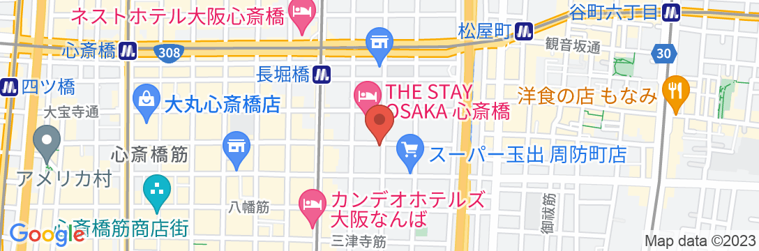 e-hostel 心斎橋(イーホステル心斎橋)の地図
