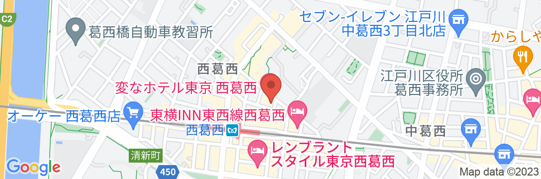 変なホテル東京 西葛西の地図