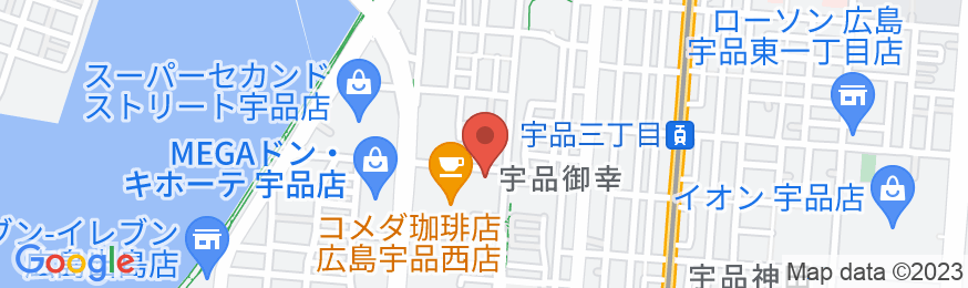 HIROSHIMAピースホテル宇品の地図