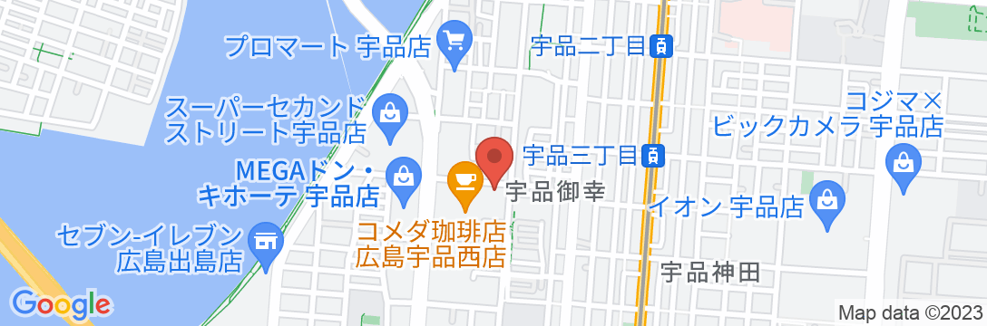 HIROSHIMAピースホテル宇品の地図