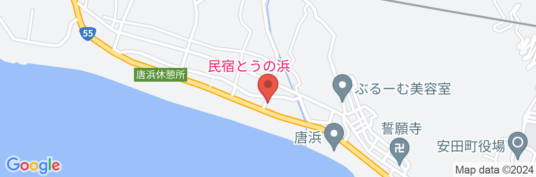 民宿とうの浜の地図