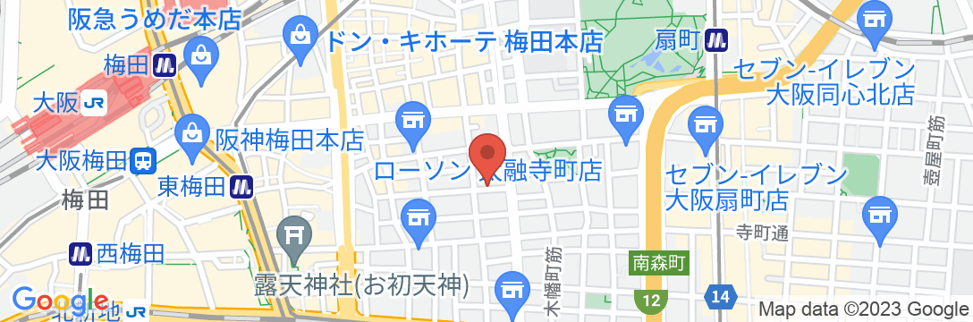 梅田プラザホテルの地図