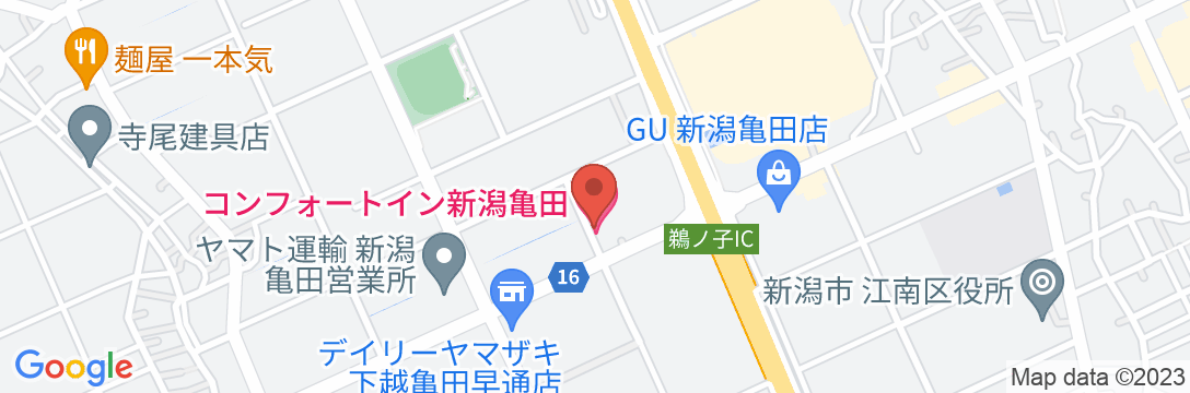 コンフォートイン新潟亀田の地図