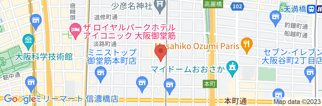 モクシー大阪本町(マリオットグループ)の地図