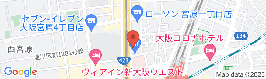 R&Bホテル新大阪北口の地図