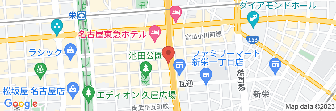 ホテルリブマックス名古屋栄EASTの地図