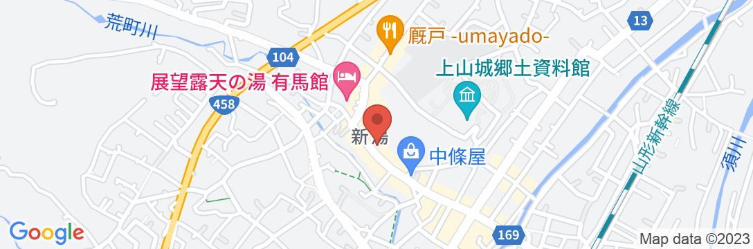 ホテル菊屋の地図