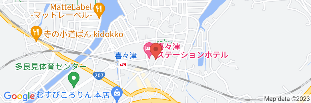 喜々津ステーションホテルの地図