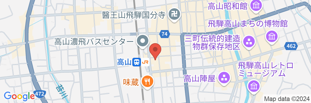 リラックスホテル高山ステーションの地図