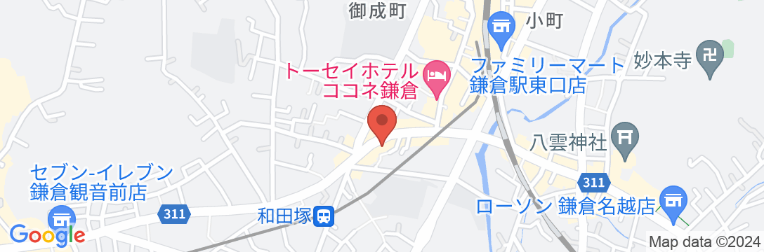 Hostel YUIGAHAMA+SOBA BARの地図