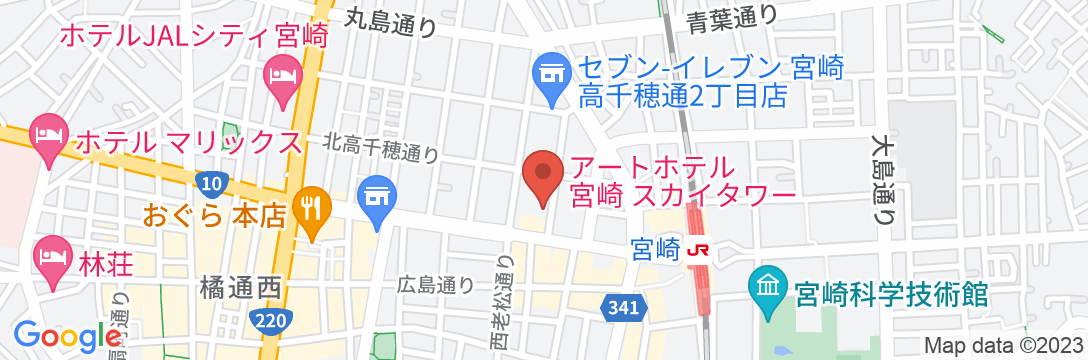 アートホテル宮崎 スカイタワーの地図