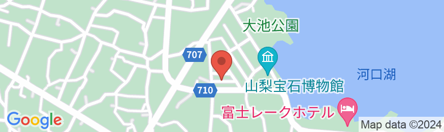 河口湖温泉国民宿舎若富士の地図