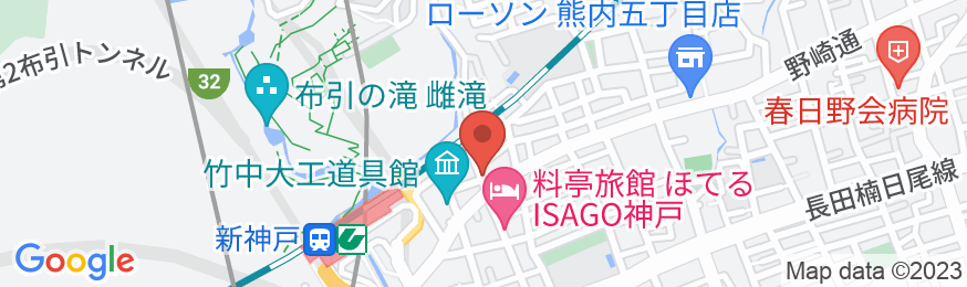 ゲストハウス神戸やまとむすびの地図