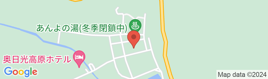 日光湯元温泉 湯守釜屋の地図