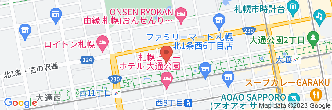 ベストウェスタン札幌大通公園の地図