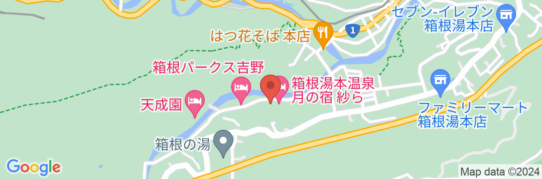 箱根湯本温泉 離れ山家荘の地図