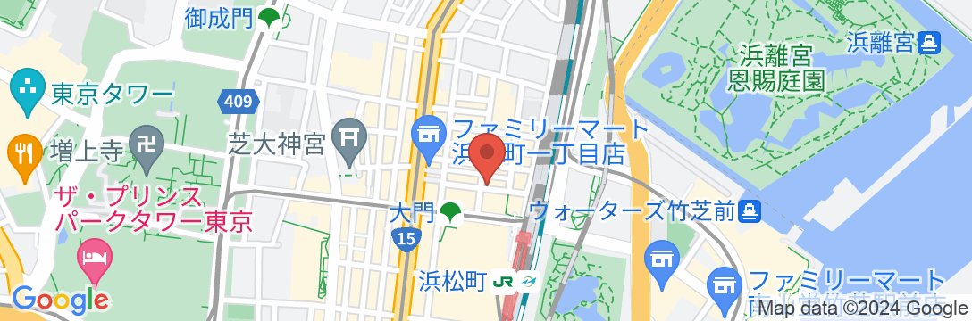 変なホテル東京 浜松町の地図