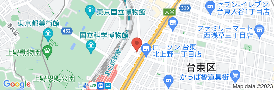 MIMARU東京 上野NORTHの地図
