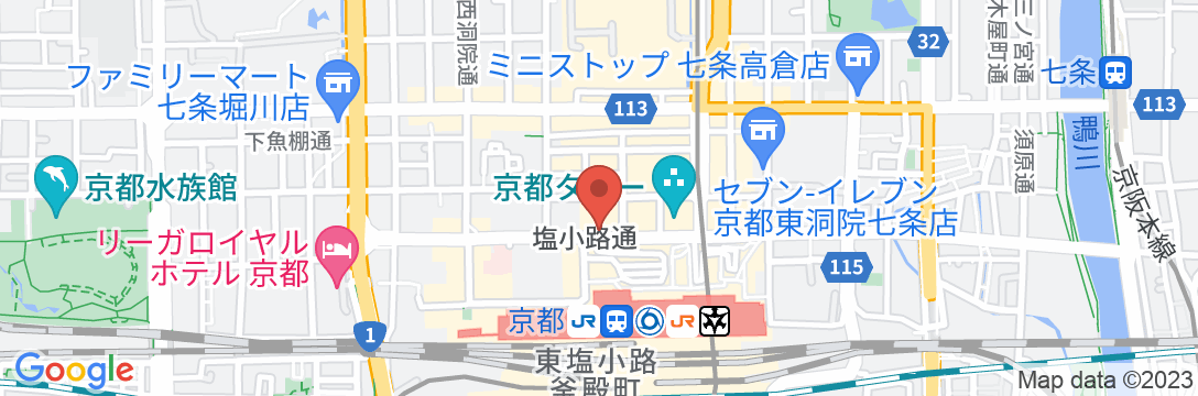 京都新阪急ホテルの地図