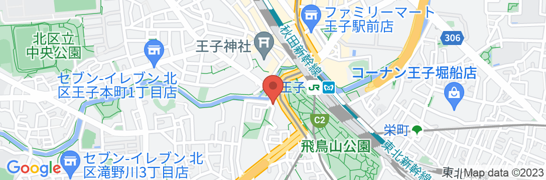Tokyo Guest House Ouji Music Loungeの地図
