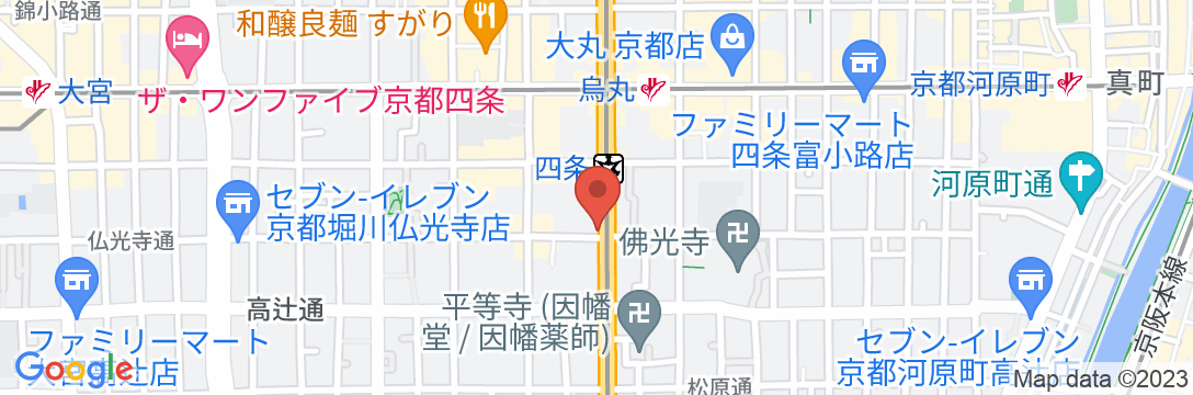 ザ ロイヤルパークホテル 京都四条の地図