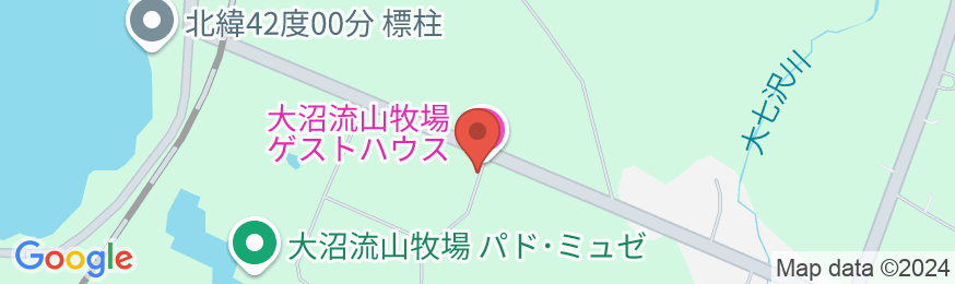 大沼流山牧場 Paard Museeの地図