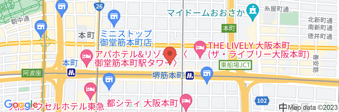 くれたけイン大阪堺筋本町の地図