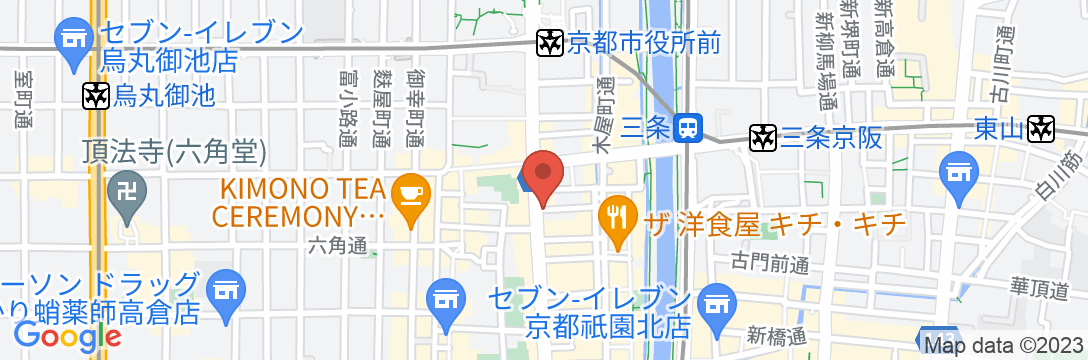 ホテルリソル京都 河原町三条の地図