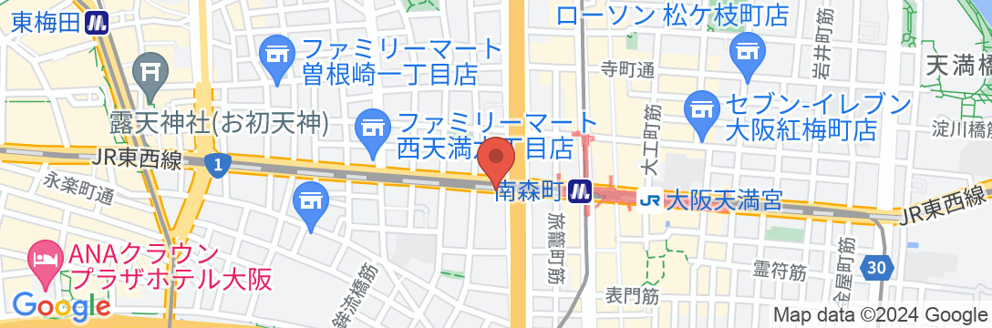 ホテル イルグランデ梅田の地図