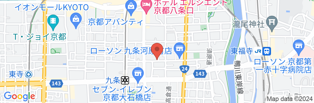 ホテル京阪 京都八条口の地図