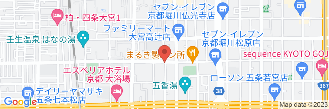 京囲炉裏宿 染 SEN 五条一貫町(ドッグフレンドリー)の地図