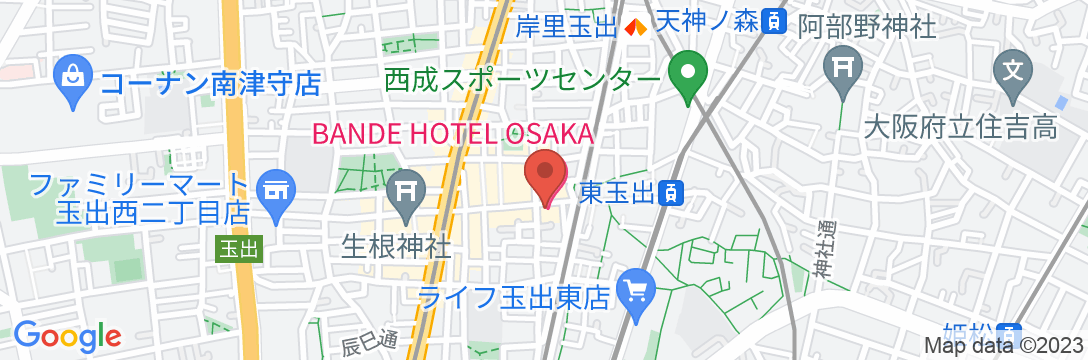 バンデホテル大阪の地図