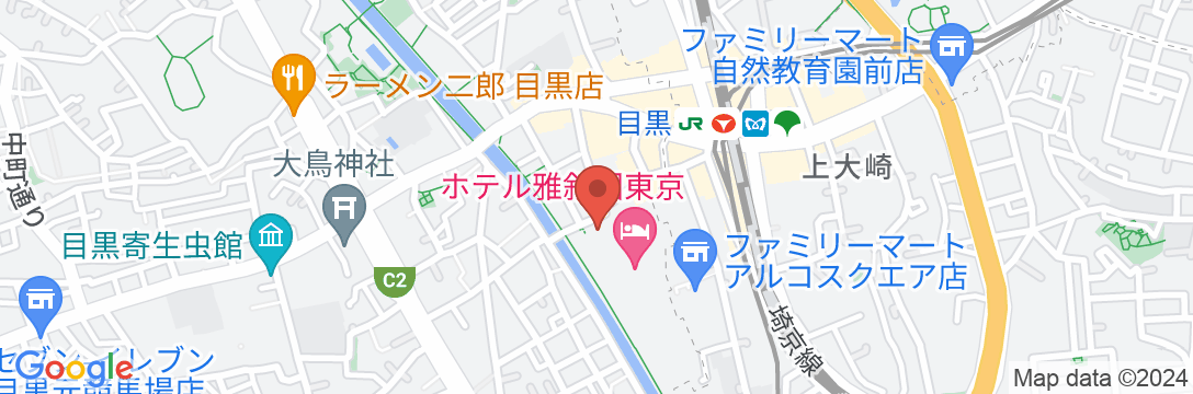 ホテル雅叙園東京の地図