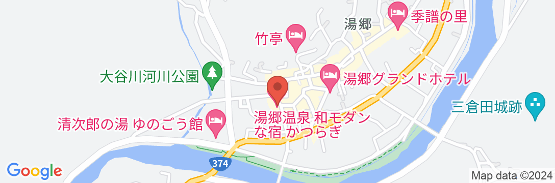 湯郷温泉 かつらぎの地図