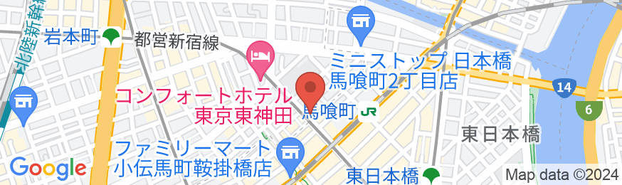 アパホテル〈日本橋 馬喰町駅北〉の地図