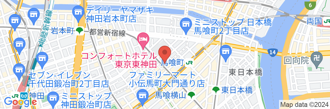 アパホテル〈日本橋 馬喰町駅北〉の地図