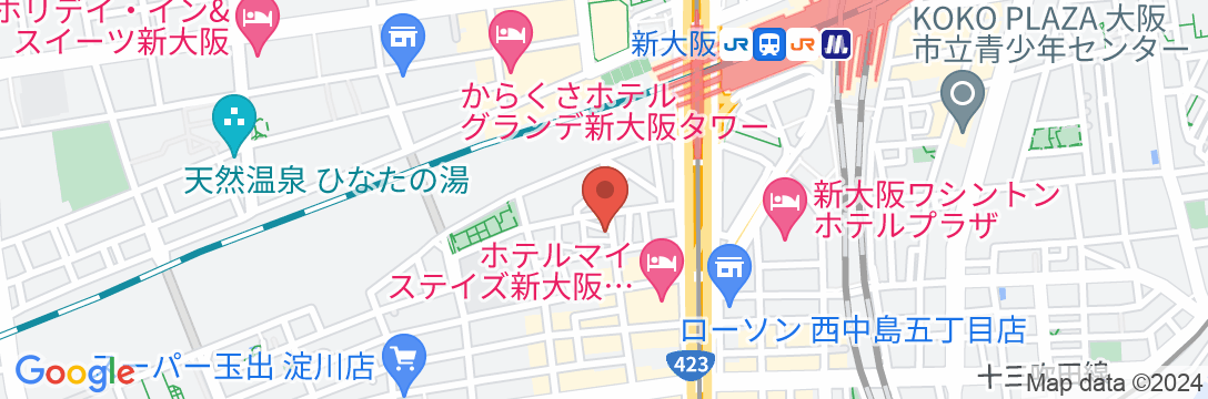 アパホテル〈新大阪駅南〉の地図