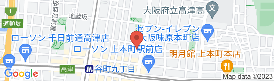 ホテルアクシアイン大阪上本町(2023年11月リブランドオープン)の地図