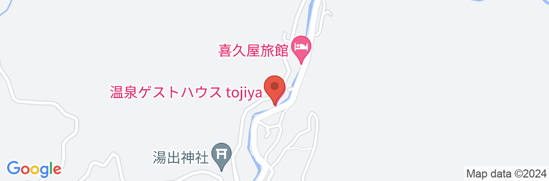 温泉ゲストハウス TojiyAの地図