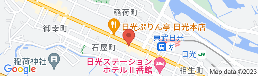 ホテルファミテック日光駅前の地図