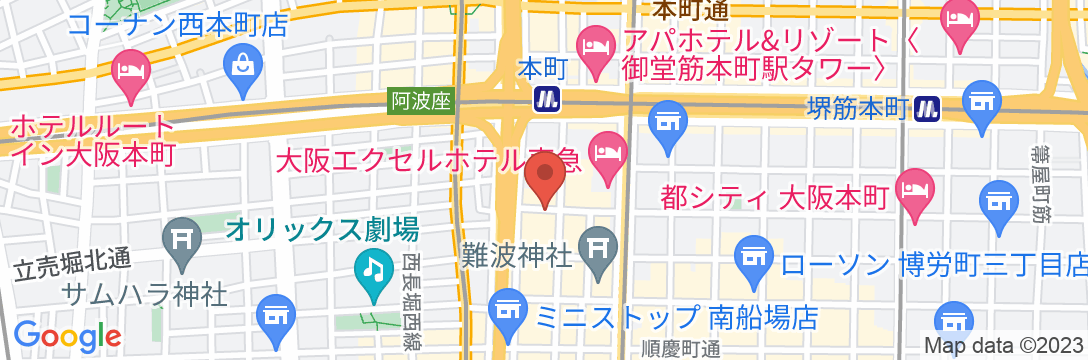 ホテルWBF本町の地図