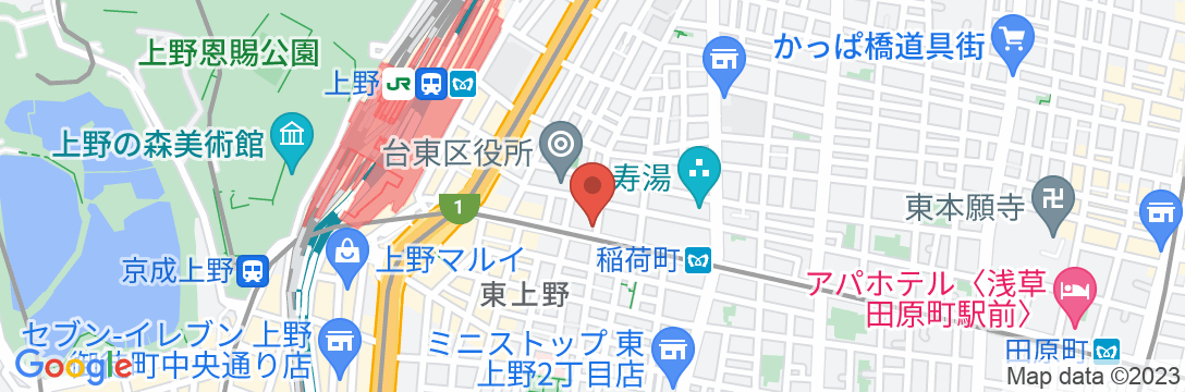 HOTEL EMIT UENO(ホテルエミット上野)の地図