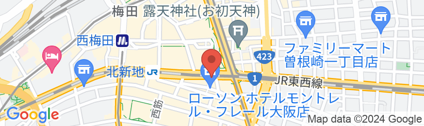 ホテルモントレ ル・フレール大阪の地図
