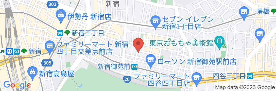 東横INN新宿御苑前駅3番出口の地図