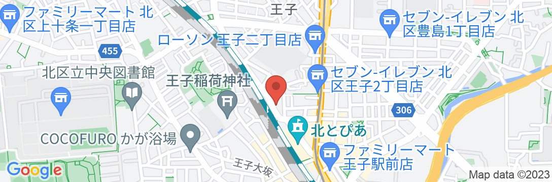 東横INN京浜東北線王子駅北口の地図