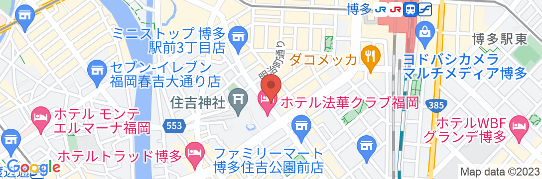 ホテルユニゾ博多駅博多口の地図