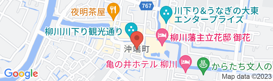 柳川ゲストハウスほりわりの地図