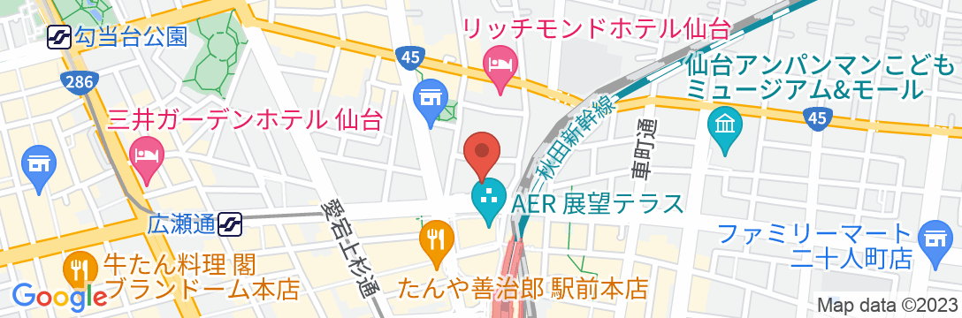 ホテルJALシティ仙台の地図