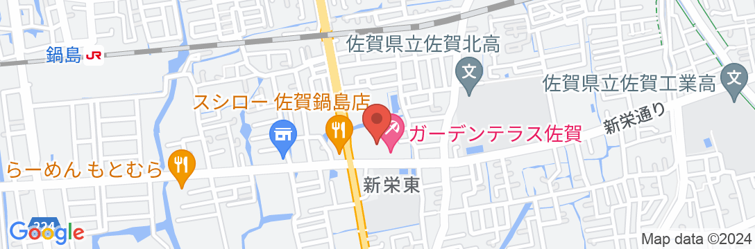 ガーデンテラス佐賀ホテル&リゾートの地図